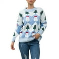 thumbnail image 1 of Pull de Noël pour Dames Cardigan Doux Tricoté Manches Longues Chaud Imprimé Graphique Tricot Col Rond Mode Pull Mi-Longueur Blouse Ample, 1 of 7