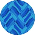thumbnail image 1 of Ahgly Company Machine Washable Indoor Round Transitional Blue Orchid Blue Area Rugs, 3' Round, 1 of 7