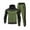 Army Green, variant on AWARDER Men's Winter 2-Piece Tracksuit, Colorblock Long Sleeve Zipper Hoodie and Jogger Sweatpants, Warm Fleece Casual Set For Cold Weather Lounging,Army Green,L