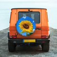 thumbnail image 6 of Salouo Blue Sky Sunflower Print Spare Tire Cover 14-17 inch Spare Tire Protector Universal Tough Tire Wheel Cover for Trailer SUV and Truck-15 inch, 6 of 6
