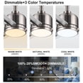 thumbnail image 6 of Wellspeed 48 in. Modern Ceiling Fan with Dimmable Light, for Indoor, Remote Control, 6 Speeds Reversible DC Motor, Brushed Nickel, 6 of 10