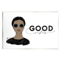 Stupell Industries Good Vibes Glam Portrait Graphic Art Unframed Art Print Wall Art, Design by Alison Petrie