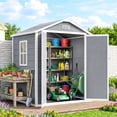 thumbnail image 2 of Outsunny 6' x 4.5' Lockable Outdoor Storage Shed with Double Doors Vent, 2 of 10