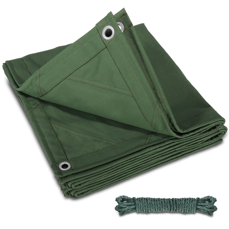BinKFF Waterproof Canvas Tarp Cover 19.4oz – Heavy Duty Duck Cloth