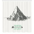 thumbnail image 3 of Ambesonne Explore Shower Curtain, Sketch Mountain Arrow, 69"Wx70"L, Charcoal Grey Mint Green, 3 of 3