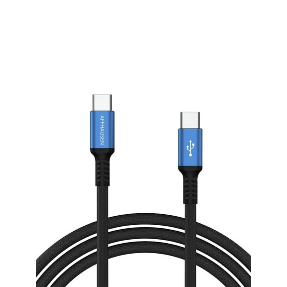 AFFHAUSEN USB-C Charge Active Cable 2m (6ft 6in) USB-C to USB-C. Certified. USB-C Fast Charging up to 100W / 480Mbps