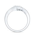 thumbnail image 2 of 1CT Lab Diamond East West Oval Engagement Ring - EF-VS Quality - With Jewelry Box, 14K White Gold, US 8.50, 2 of 8