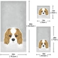 thumbnail image 3 of GZHJMY Cute Cartoon Cavalier King Charles Spaniel Dog Soft Set of 3 Towels, 1 Bath Towel+1 Hand Towel+1 Washcloth, Multipurpose for Bathroom, Hotel, Gym, Spa and Kitchen, 3 of 5