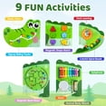 thumbnail image 3 of Paneles Activity Wall Busy Board para niños, diseño de cocodrilo, 9 en 1, 3 of 7