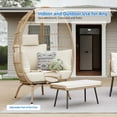 thumbnail image 5 of Uforic Patio Wicker Egg Chair with Cushions and Ottoman,Oversized Lounger Chair - Beige, 5 of 8