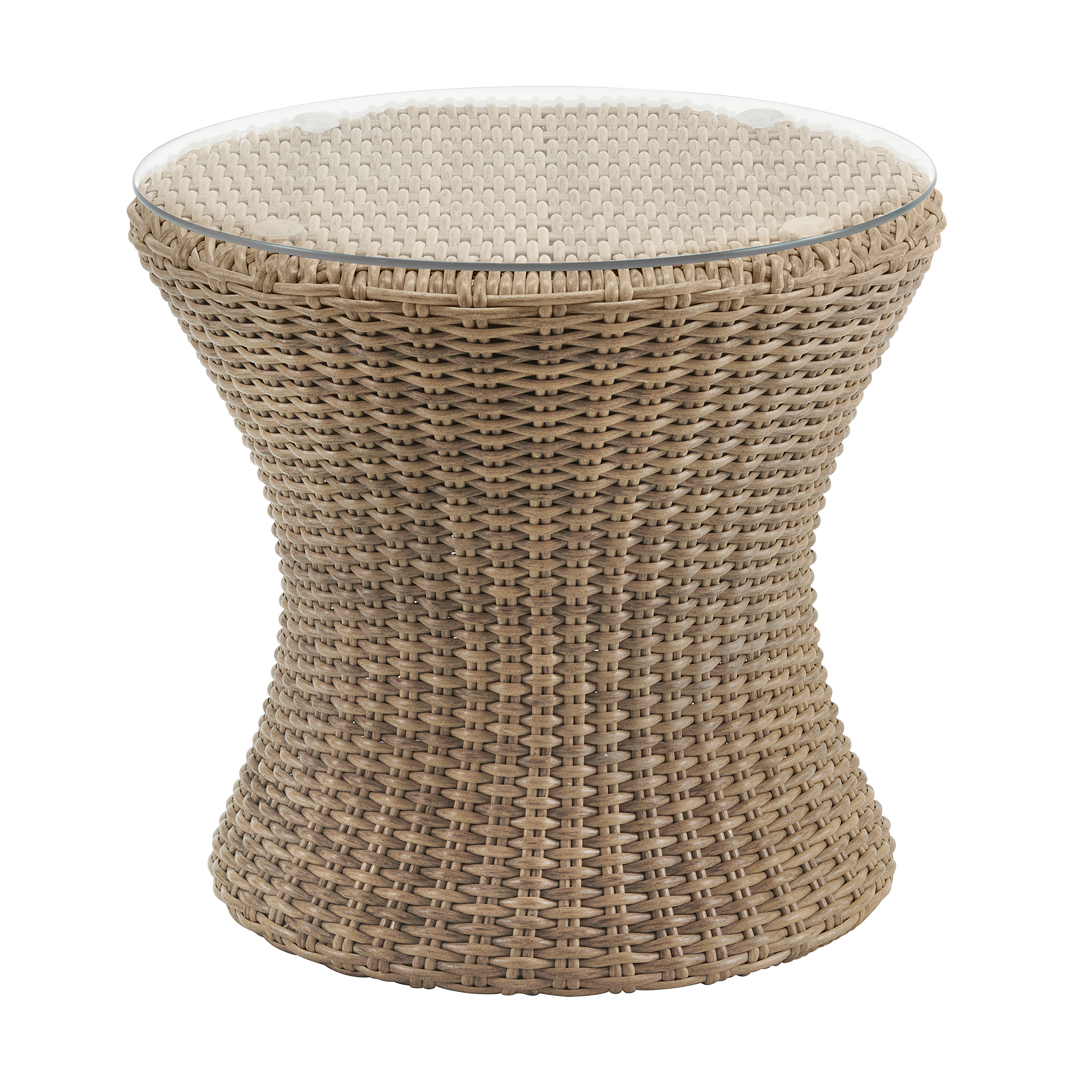 Strafford All-Weather Wicker Outdoor Set with Two Chairs and 18"H Cocktail Table - image 5 of 6