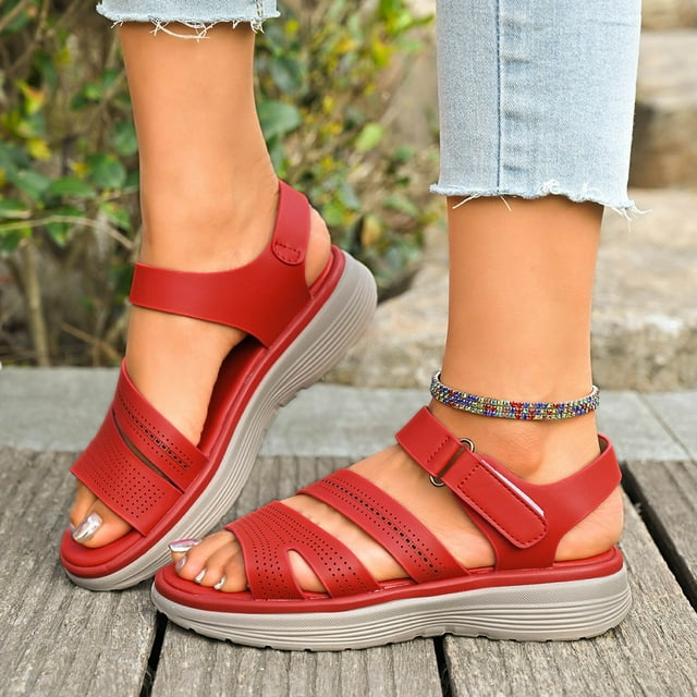 WILLBEST Sandalias Para Mujer, Sandalias Onduladas Con Plataforma Y Cuña, Sandalias De Cuña Transpirables Con Hebilla Trenzada Versátiles A La Moda
