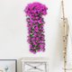 thumbnail image 1 of Guirnalda colgante de flores artificiales de violeta con orquídeas de seda, ramo decorativo reutilizable para bodas, hogar, jardín y decoración de eventos., 1 of 6