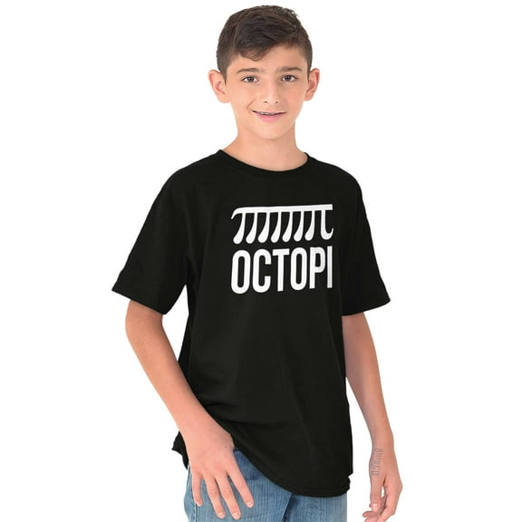 Octopi Day Math Geek Nerd Octopus Crewneck T Shirts Boy Girl Teen Brisco Brands L