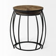 thumbnail image 5 of Mercana Clapp III Set of Two Round Top Brown Wooden Nesting Accent Tables, 5 of 7
