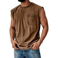 thumbnail image 2 of Mens Tank Top Sleeveless Tee Shirts Muscle Gym Workout Running Big and Tall Summer Tank Tops with Pockets, 2 of 4