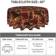 thumbnail image 7 of Bear Deer Tablecloth Round 60" Rustic Vintage Wildlife Elk Moose Cabin Lodge Forest Animal Tree Farmhouse Country Style Circular Table Cloth Cover for Dining Kitchen Party Picnic Decor, 7 of 7
