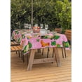 thumbnail image 2 of Saint Patrick's Day Outdoor Tablecloth - 60x120 Inch Rectangle Dining Table Cover, Pink Gnomes Hat Boot Clovers Love Waterproof Outdoor Table Cloth with Umbrella Hole & Zipper for Picnic/Patio/Party, 2 of 7