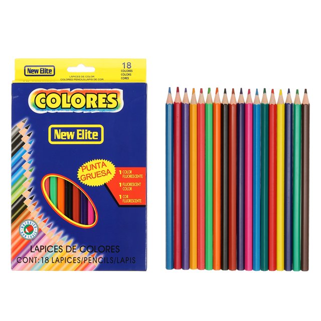 Uxcell Ensemble de Crayons de Coloriage 18 Couleurs, Crayons de Couleur Soft Core Forme Hexagonale Crayon de Dessin