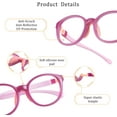 thumbnail image 4 of LifeArt Kid Blue Light Blocking Glasses, Filter 85% of Harmful Blue Light, Anti Eyestrain and Blurry, Computer Glasses, Cut UV400 Anti Glare(Purple), 4 of 7