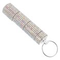thumbnail image 1 of OULII Stylish Rhinestone Silver Pill Holder Keychain with Three Compartments for Travel and, 1 of 8