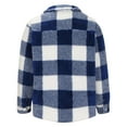 thumbnail image 4 of ibuvkizy Jackets for Men Clearance!Winter Coats for Men's Casual Personality Warm Checkered Pocket Button Lapel Fashion Long Sleeve Shirt Blue,XL, 4 of 6