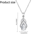 thumbnail image 3 of (Clearance) BNNG Ladies' Necklace Pendant,Teardrop Necklace Birthday Stone Necklace Pendant Jewelry Anniversary Valentines Gift For Mom Wife Friend (Blue/Clear 45.72 Cm), 3 of 9