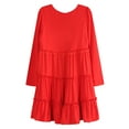 thumbnail image 2 of Richie House Girls' Long Sleeve Knit Dress with Flared Bottom RH1725, 2 of 7