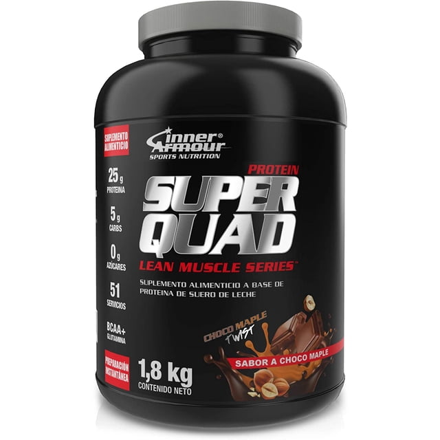 Proteína Super Quad Inner Armour 4lb 100% Whey Protein Choco Maple Inner Armour Super Quad Choco Maple