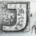 thumbnail image 1 of Ambesonne Letter J Shower Curtain, Majuscule Royal Styled, 69"Wx70"L, Black Grey, 1 of 3