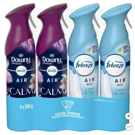 Febreze Air Mist Odor-Fighting Air Freshener, Variety Pack, 8.1 fl oz, 4-count