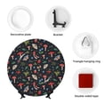 thumbnail image 4 of Daiia Forest Flora and Insects Printed Pattern Ceramic Plate Dinner Plates Bone China Decorative Plates with Display Stand Art Ceramic Ornaments for Wall Hanging Decoration-6in, 4 of 6