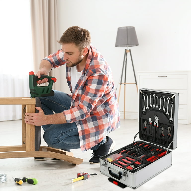 Complete Tool Kit Home Toolbox Auto Car Repair Tool Set With - Temu
