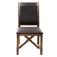 thumbnail image 3 of Solid Wood Legged Dining Chair With Faux Leather Seat Covering Classic Chair: & For Room, 3 of 5