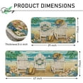 thumbnail image 2 of Spring Summer Sea Chair Kitchen Rugs Set of 2, Beach Coastal Forget Me Not Flower Hat Bag Kitchen Mats Decor, Nautical Seagull Sailboat Floor Door Mat Home Decorations -17x29 and 17x47 Inch, 2 of 6