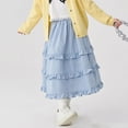 thumbnail image 7 of BFHHYA Girls Plaid Long Skirt High Waisted Flowy Tiered A-Line Skirts Tween Y2K Fashion Summer Skirt Size 7-16 Years, 7 of 7