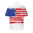 thumbnail image 4 of Aoochasliy Summer Clothes Mens Shirts Turn-down Collar Hawaiian Independence Day Printing Short Sleeve Button Tops Blouse, 4 of 4