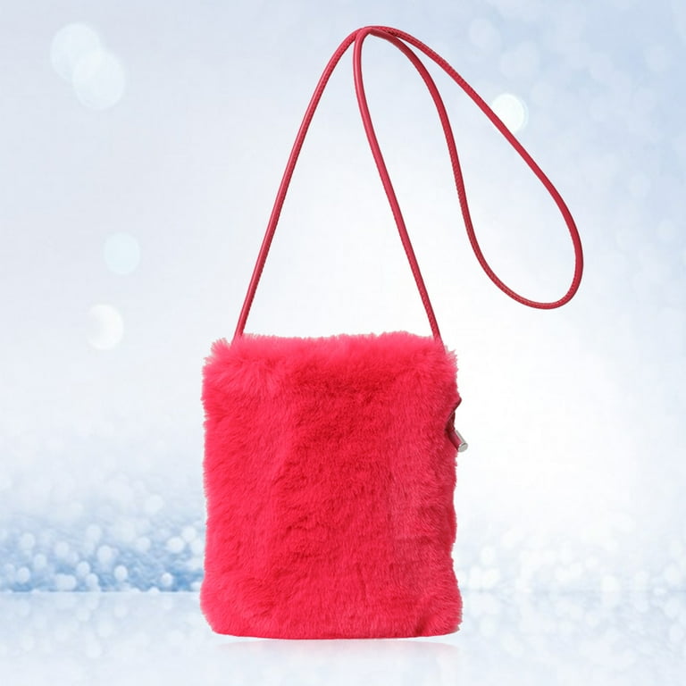 Fuzzy discount crossbody bag