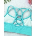 thumbnail image 6 of YONGHS Dance Outfits for Girls 2Pcs Criss Cross Back Crop Top and Athletic Shorts Activewear Set Tracksuit Mint Green 10, 6 of 6