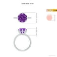 thumbnail image 4 of ANGARA Natural Eight Prong-Set Round 3 ct Amethyst Solitaire Ring in 14K White Gold for Women (Size-10mm) | February Birthstone, Birthday, Anniversary, Jewelry Gift for Women | Natural Amethyst Ring, 4 of 9
