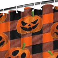 thumbnail image 3 of Checkered Pumpkin Halloween Pattern Shower Curtain 36"x72" ,Bathroom Decorative Shower Curtains Set with 12 Hooks,Modern Waterproof Washable Shower Curtain, 3 of 6