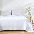 thumbnail image 2 of Chezmoi Collection 100% Cotton 4 Layer Muslin Blanket, Queen Size, Lightweight Breathable Pre-Washed Throw, Soft All Season Blanket for Bed Sofa Couch, White, 2 of 9