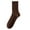 Brown, variant on Socks for Womens Cable Knit Mid-Calf Solid Color Cotton Lightweight Breathable Comfort Soft Trendy Everyday Socks
