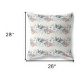 thumbnail image 5 of HomeRoots 413839 5 x 28 x 28 in. White & Pink Blown Seam Floral Indoor & Outdoor Throw Pillow, 5 of 5