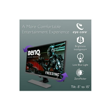 BenQ - EW3270U 32" IPS LED 4K UHD 60Hz Entertainment Monitor HDR10 Freesync (HDMI/DP/USB-C) - Metallic Gray