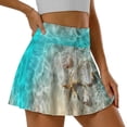 thumbnail image 5 of Yuyamidu Starfish Shell Women's Tennis Skirt Seaside High Waist Athletic Golf Skort Skirts Summer Workout Running Skorts Built in Shorts with Pockets Size S, 5 of 7