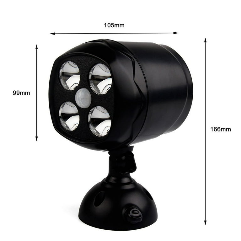 ELEOPTION Motion Sensor Spotlight Battery Powered Security Light 4 LEDs Super Bright Weatherproof Outdoor Wall Light for Garden Walkways Garage ELEOPTION Motion Sensor Spotlight Battery Powered Security Light 4 LEDs Super Bright Weatherproof Outdoor Wall Light for Garden Walkways Garage