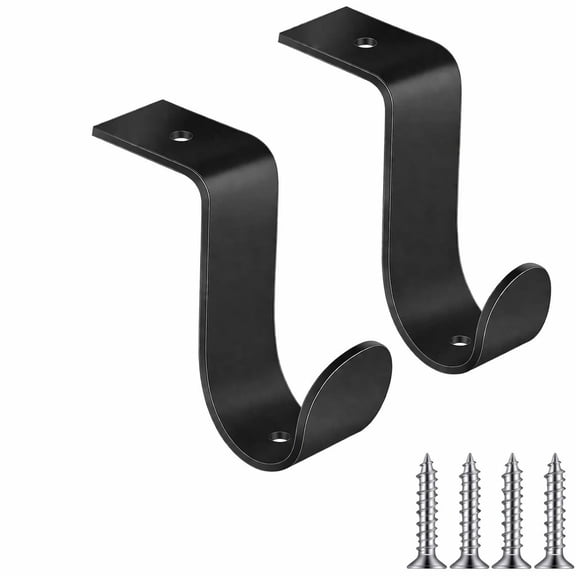 YEZNIVOS 2 Pcs Closet Rod Brackets Heavy Duty Metal Wall Mount Rod Brackets with Screws Closet Pole Support for Living Room Bedroom Shelf Office(1.5 Inch)