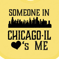 thumbnail image 4 of Inktastic Chicago Illinois Someone Loves Me Skyline Boys or Girls Baby Bib, 4 of 4
