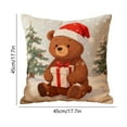 thumbnail image 3 of HomeDM Christmas Pillow Covers 18''x18'' Christmas Pattern Soft Pillow Covers for Sofa Living Room Couch Christmas Holiday Home Decor Valentines's Day, 3 of 6